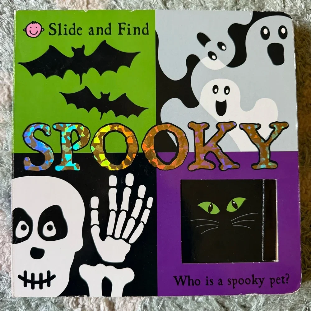 Slide and Find Spooky Halloween Board Book Roger Priddy Interactive Toddler